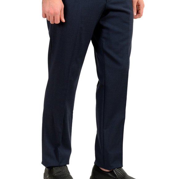 Hugo Boss Men's "Leenon1" Regular Fit 100% Wool Plaid Dress Pants US 36R IT 52 - Picture 2 of 6